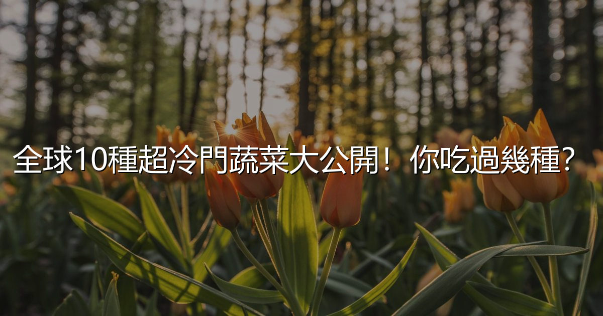 全球10種超冷門蔬菜大公開!你吃過幾種? - 生活百科文章特色圖片